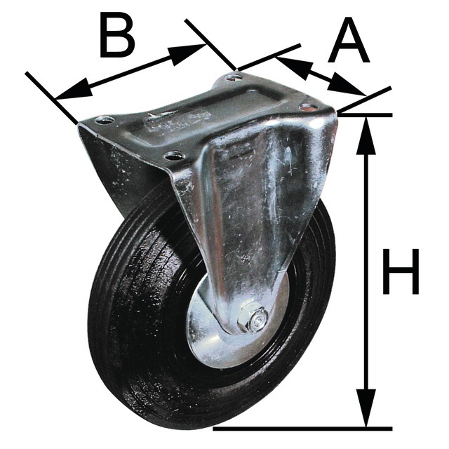 Roue A Chape Fixe 80 MM Plat 100X85 MM référence fournisseur 1855606